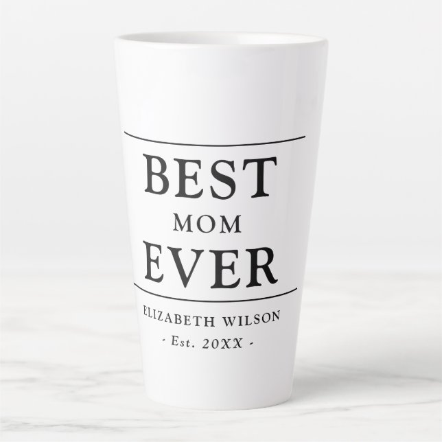Tasse Latte Meilleure maman jamais mère mère cadeau (Devant)