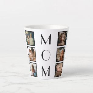 Tasse Latte Meilleure maman Jour des mères Famille 6 Photo Col