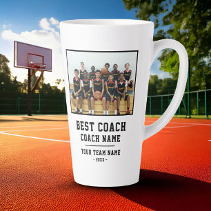 Tasse Latte Meilleure photo de l'équipe d'entraîneurs Merci