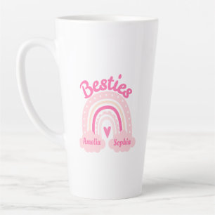 Tasse Latte Meilleures amies Photo & Nom personnalisés