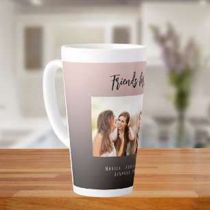 Tasse Latte Meilleurs amis noir brun nom photo