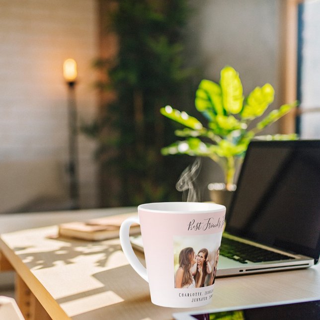 Tasse Latte Meilleurs amis rose or blush photo (Créateur téléchargé)