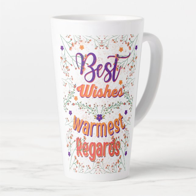 Tasse Latte Meilleurs Voeux Les Plus Chauds (Angle droit)