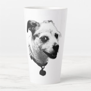 Tasse Latte Mélange de café Terrier souriant