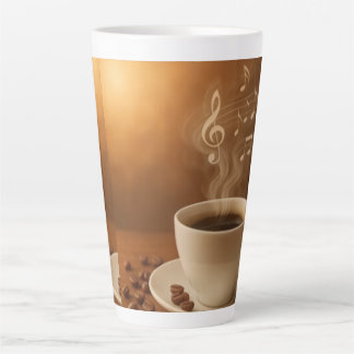Tasse Latte "Melodies in Steam: Musical Coffee Cup Art Mug"