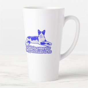Tasse Latte Mème de chat grincheux amusant pour les propriétai