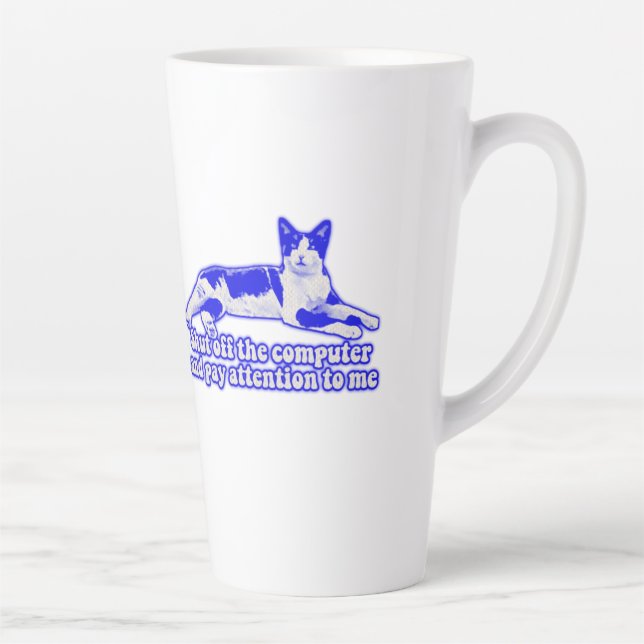 Tasse Latte Mème de chat grincheux amusant pour les propriétai (Droite)