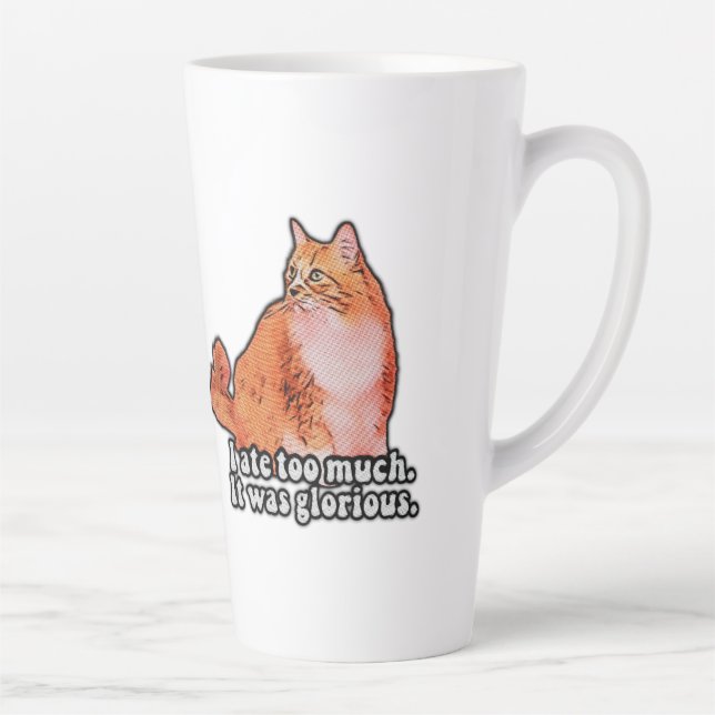 Tasse Latte Mème de chat grincheux pour les amateurs de chat e (Droite)