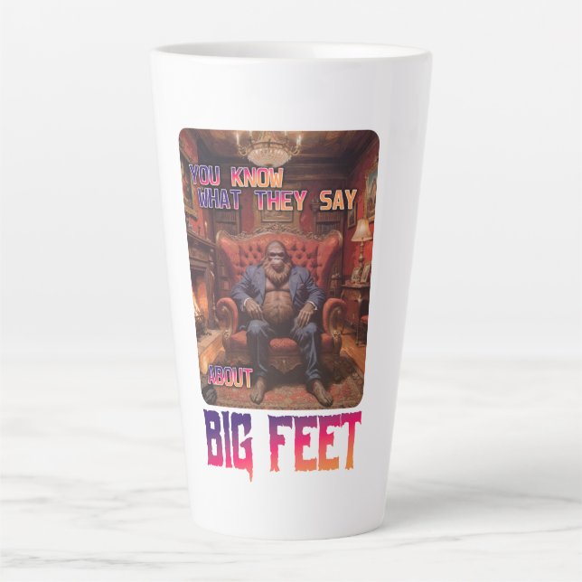 Tasse Latte Mème de pieds Bigfoot amusant (Devant)