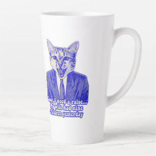 Tasse Latte Mème drôle de chat en colère pour les amoureux des