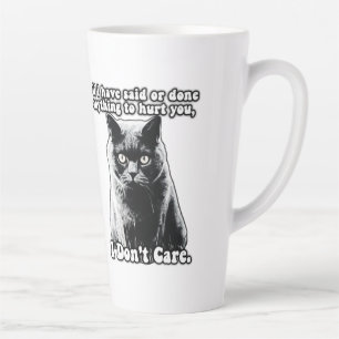 Tasse Latte Mème drôle de chat grincheux pour les personnes qu