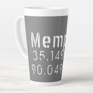 Tasse Latte Memphis Tennessee Latitude de longitude