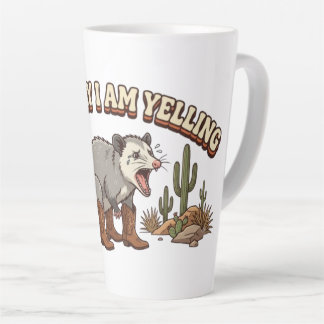 Tasse Latte Mentalement je hurle Opossum Cowboy Drôle