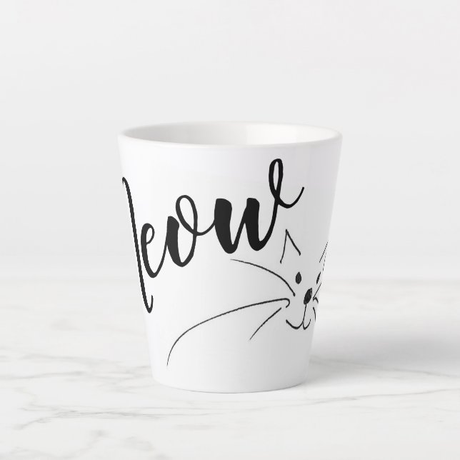 Tasse Latte Meow Cat (Devant)
