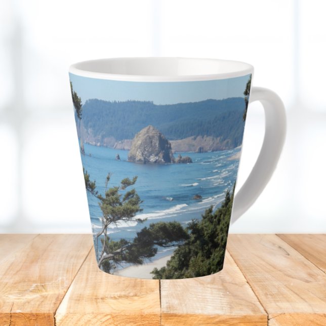 Tasse Latte Mer pittoresque de l'Oregon (In Situ Table)