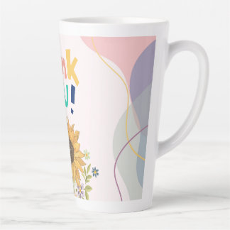 Tasse Latte Merci ! avec tournesol !