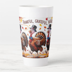 Tasse Latte Merci béni Bon thanksgiving gracieux