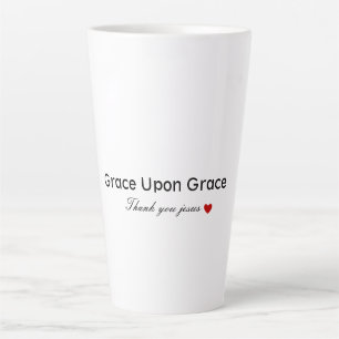 Tasse Latte Merci Jésus Grace sur grâce Faith Heart