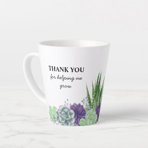 Tasse Latte Merci pour m'aider à développer l'aquarelle de l'e