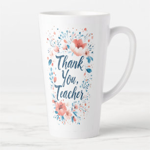 Tasse Latte Merci professeur Floral