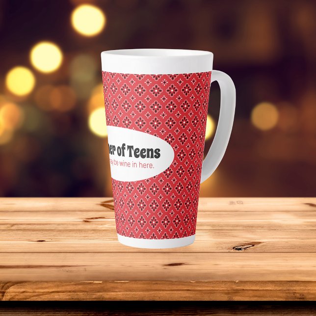 Tasse Latte Mère drôle des Ados Bandana rouge (Créateur téléchargé)