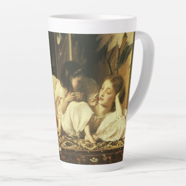 Tasse Latte Mère et Enfant (alias Cerises) par Lord Leighton (Angle droit)