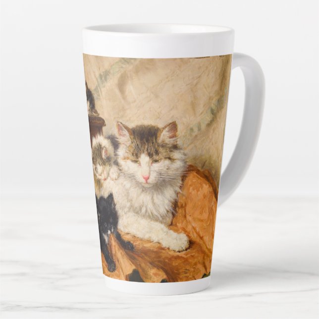 Tasse Latte Mère et ses chatons (Angle droit)
