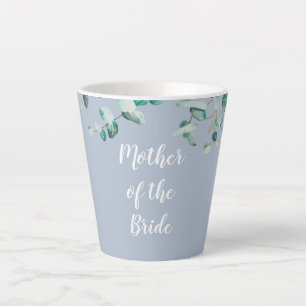 Tasse Latte Mère Père de la mariée Personnalisée Dusty Blue