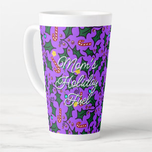 Tasse Latte Mères de Noël Carburant Motif Violet
