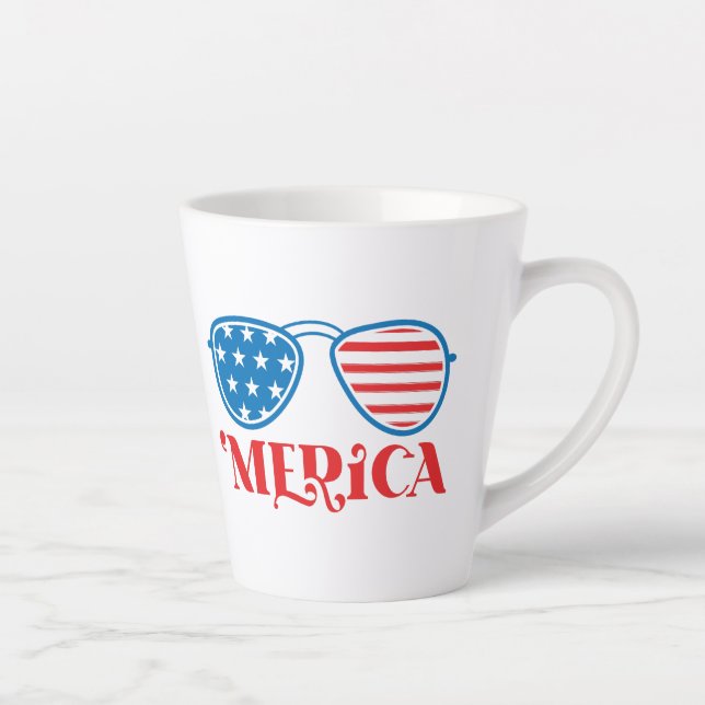 Tasse Latte 'Merica - 4 juillet (Droite)
