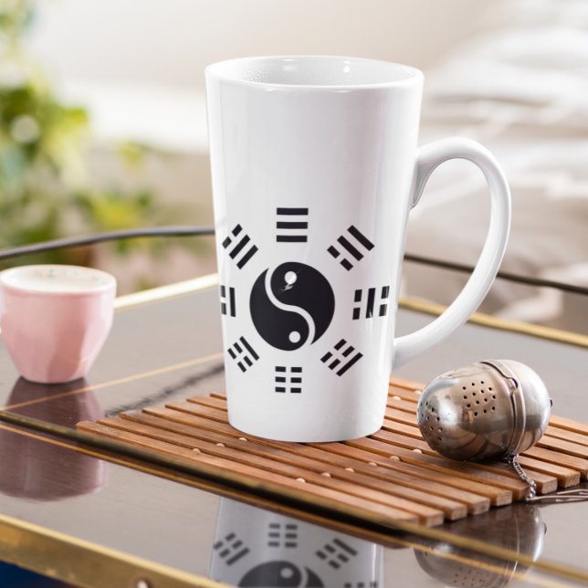 Tasse Latte méridiens d'horloge d'orgue chinois éléments acupu (Créateur téléchargé)