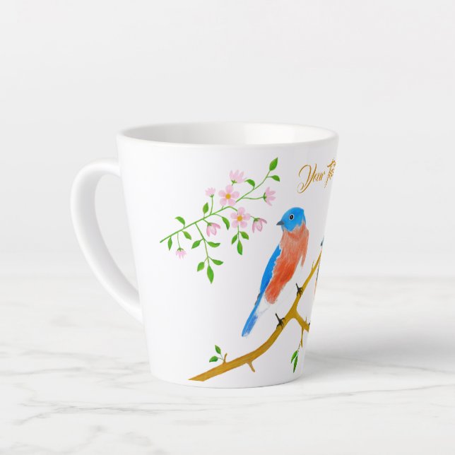 Tasse Latte Merlesbleus (Angle gauche)