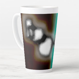 Tasse Latte Message dans une bouteille : Brown Abstrait, Turqu