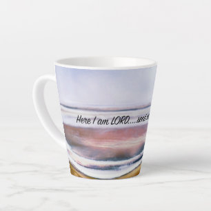 Tasse Latte Message de foi Je suis Éternel, envoie-moi Ésaïe 6