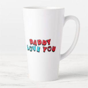 Tasse Latte Message exprimant l'amour pour les pères