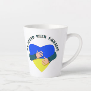 Tasse Latte Message inspirant Nous sommes avec l'Ukraine