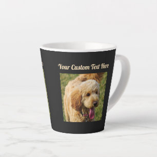 Tasse Latte Message personnalisé noir Doigt Goldendoodle