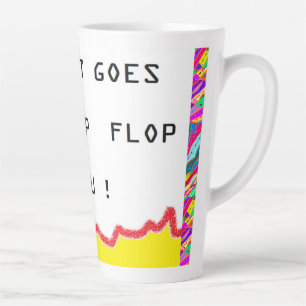 Tasse Latte Message romantique et art sur les coeurs