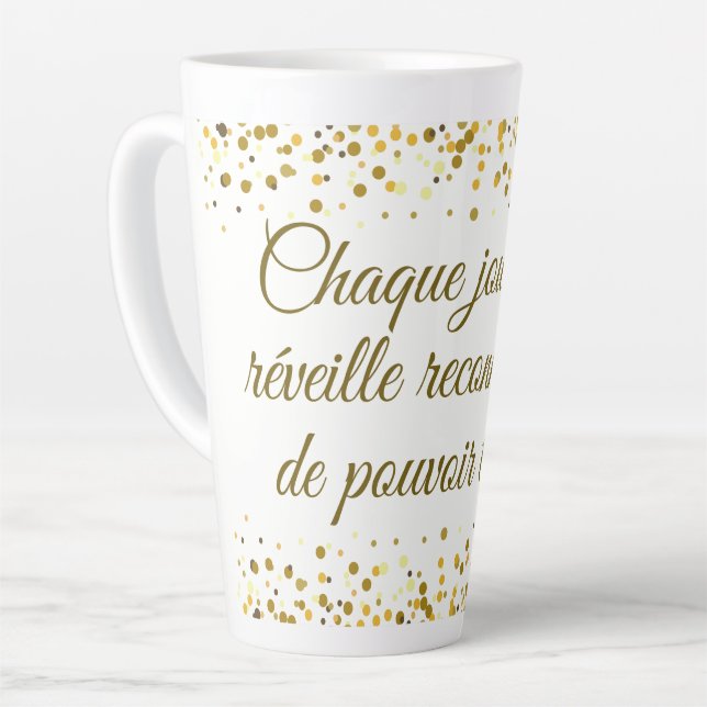 Tasse Latte Messages d’amour profonds et romantiques (Angle gauche)