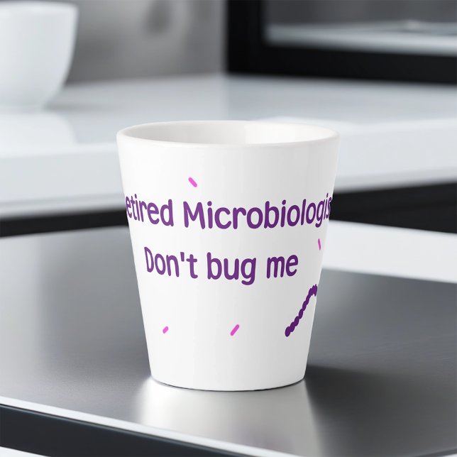 Tasse Latte Microbiologiste à la retraite (Créateur téléchargé)