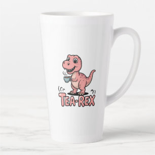 Tasse Latte Mignon Tea-Rex Dinosaure Rose – Ça arrive de boire