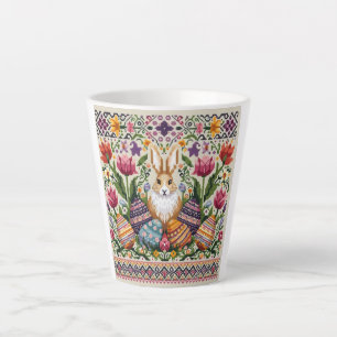 Tasse Latte Mignonne/Colorée Printemps/Pâques