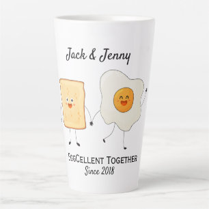 Tasse Latte Mignonne Drôle Joyeux Toast Eggcelcelcelcelcate En