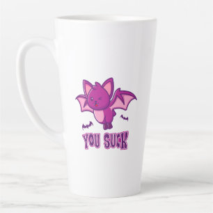 Tasse Latte Mignonne et drôle Halloween chauves-chauves-souris