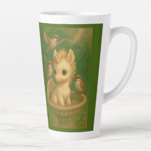 Tasse Latte Mignonne, Gros yeux, bébé unisus, pegasus unicorne