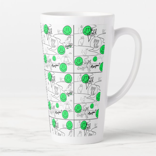 Tasse Latte Mikitiez meow été fêter plage (Droite)
