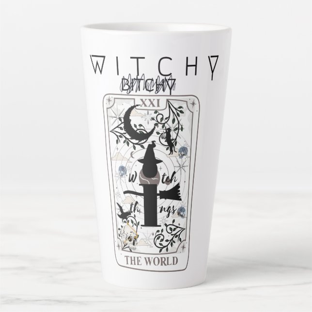 Tasse Latte Mikitiez simple sorcière sorcière sorcière tarotca (Devant)