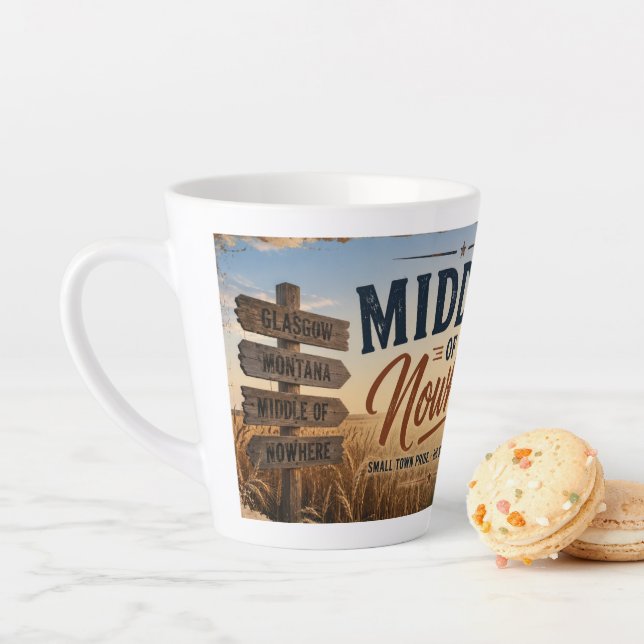 Tasse Latte Milieu de nulle part Glasgow Montana (En situation)
