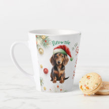 Mini Dachshund de Noël personnalisable Père Noël