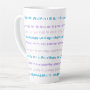 Tasse Latte Mini Motif Turquoise Violet Rose